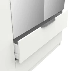 Kleiderschrank Spectre 157cm mit Spiegel - matt weiß
