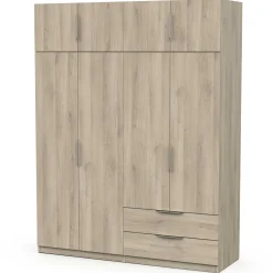 Kleiderschrank Spectre 157cm 8 Türen und 2 Schubladen - Eiche Dekor