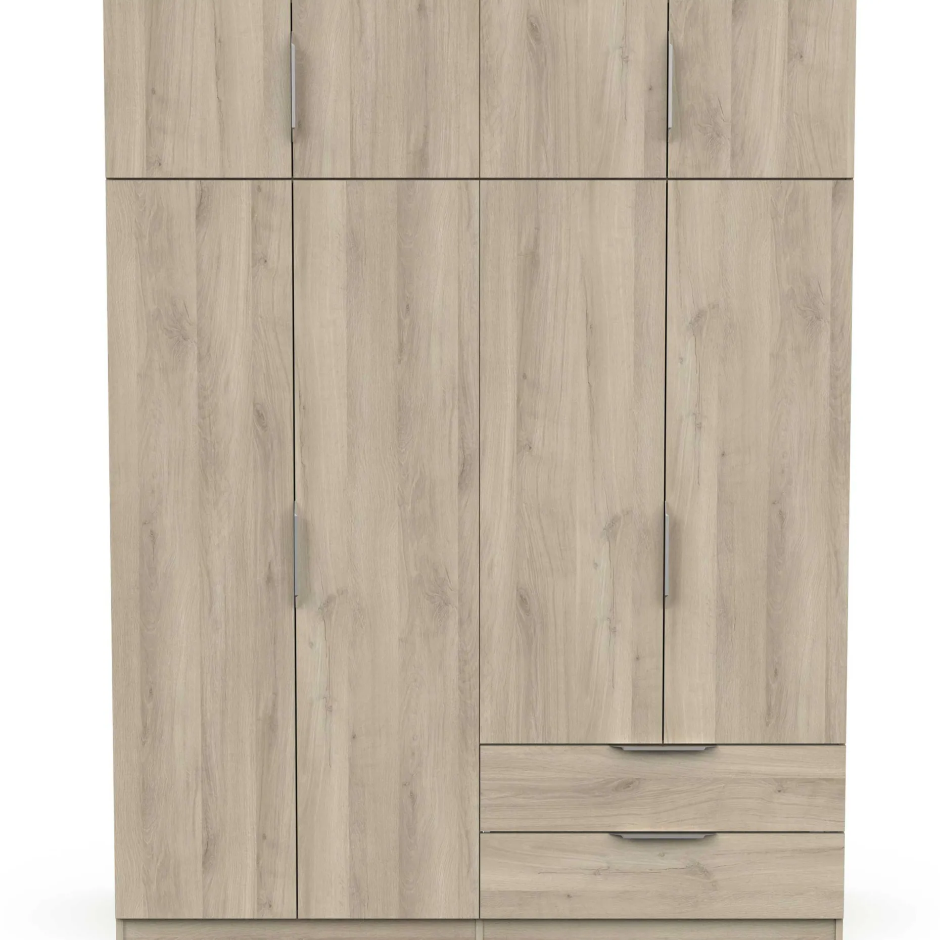 Kleiderschrank Spectre 157cm 8 Türen und 2 Schubladen - Eiche Dekor