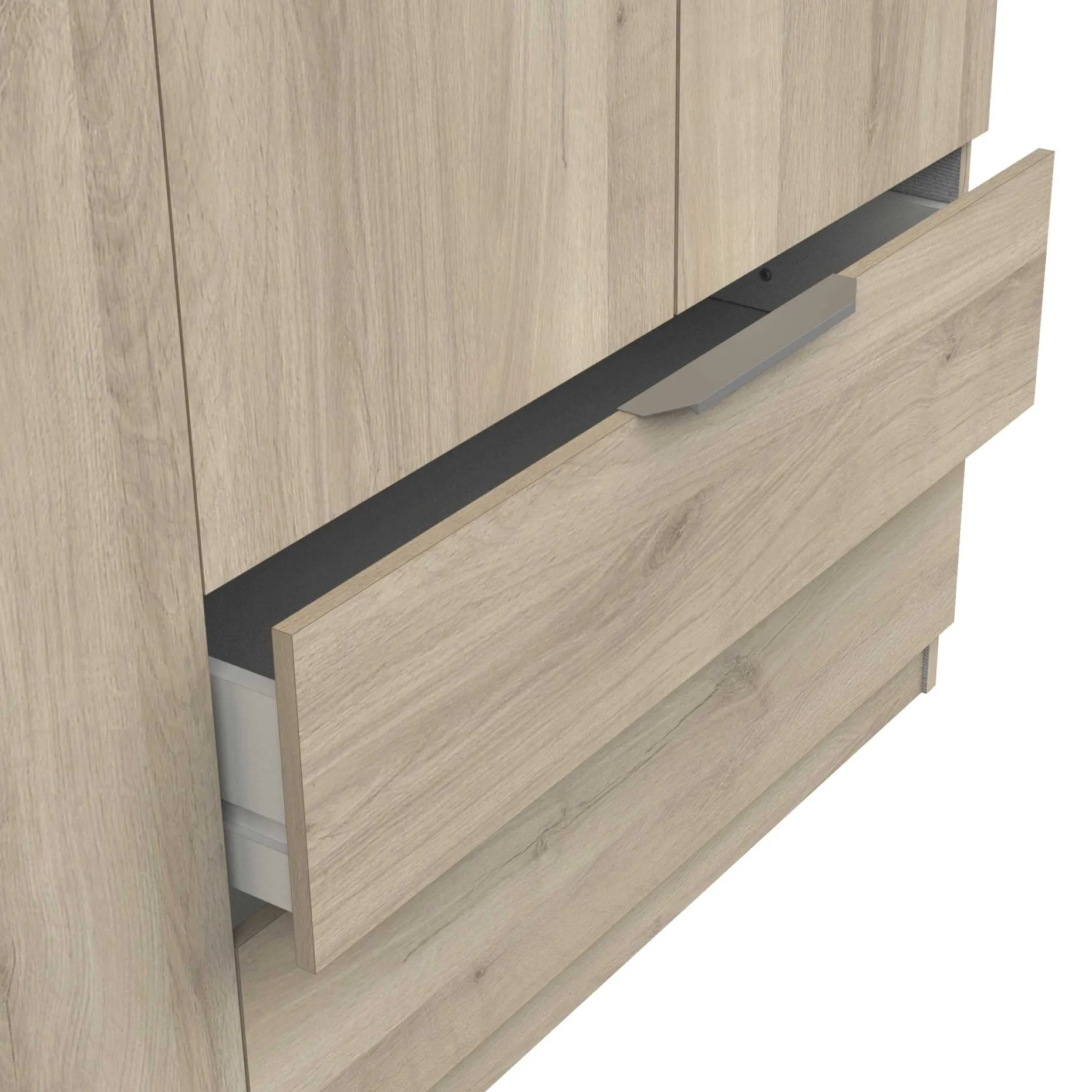 Kleiderschrank Spectre 157cm 8 Türen und 2 Schubladen - Eiche Dekor