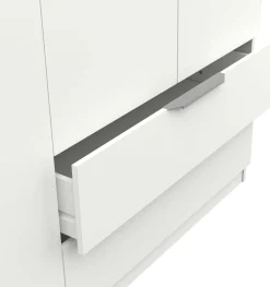 Kleiderschrank Spectre 157cm 8 Türen und 2 Schubladen - matt weiß