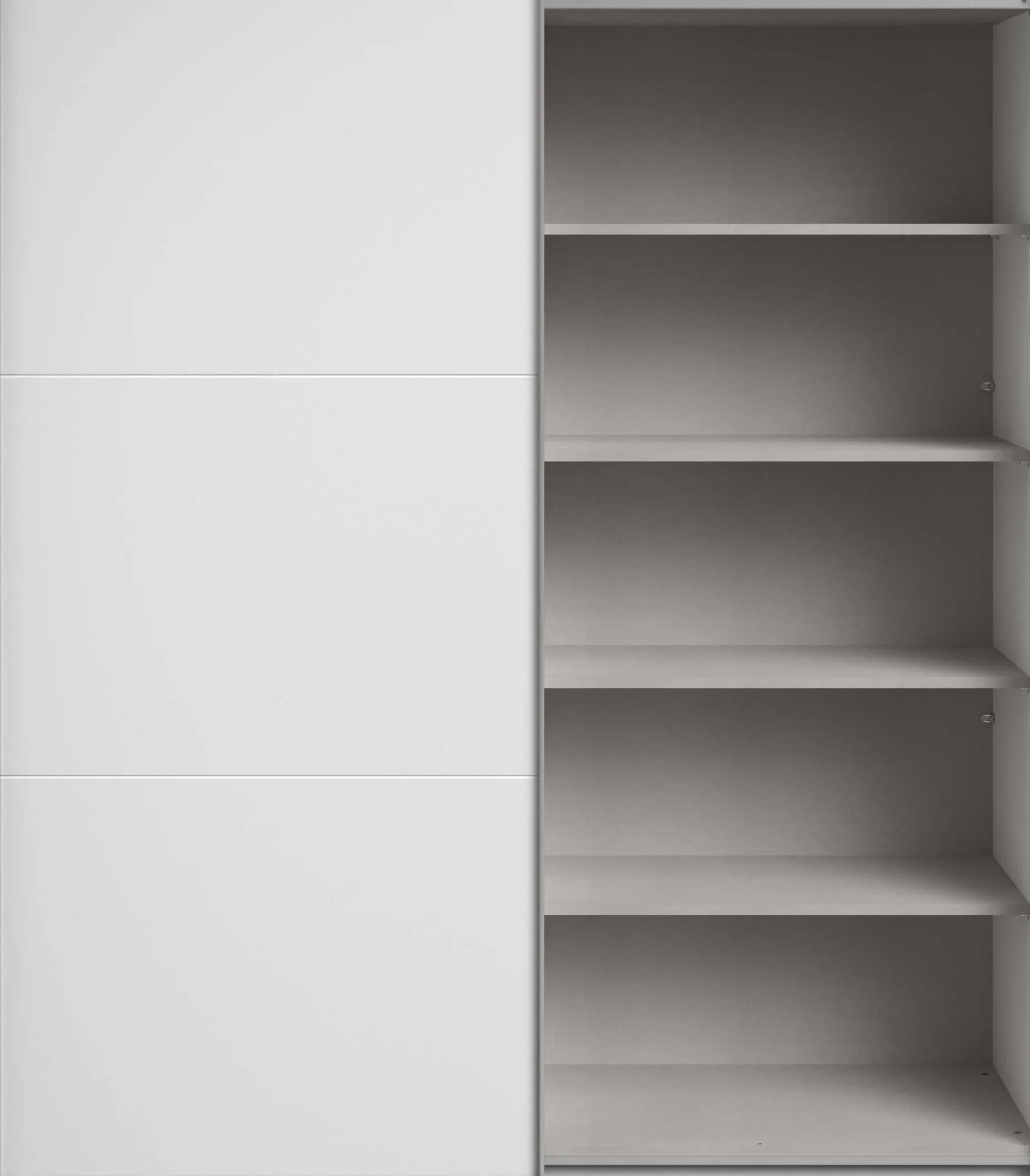 Kleiderschrank Swings - 178x59x203cm - mit Spiegel - 2 Türen - weiß