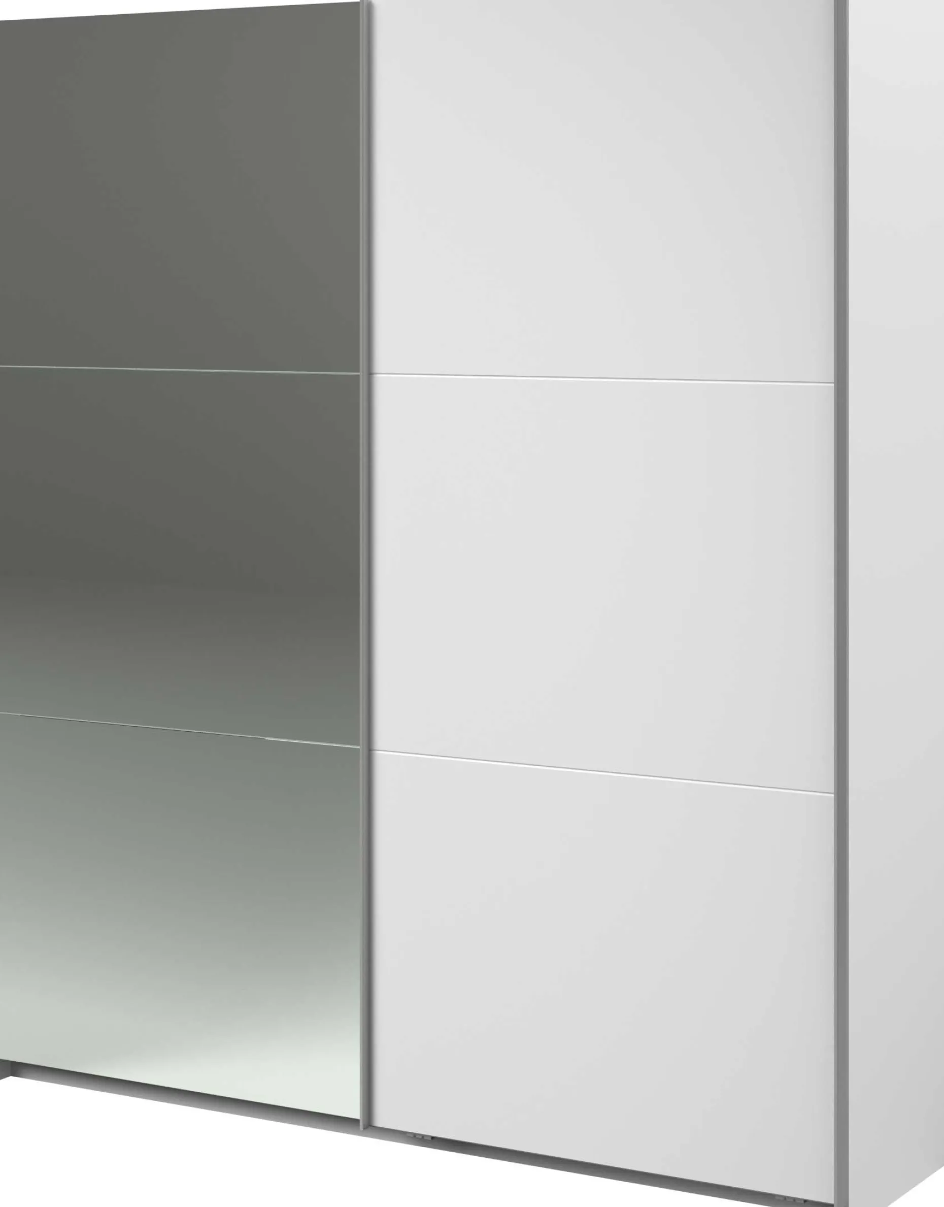 Kleiderschrank Swings - 178x59x203cm - mit Spiegel - 2 Türen - weiß