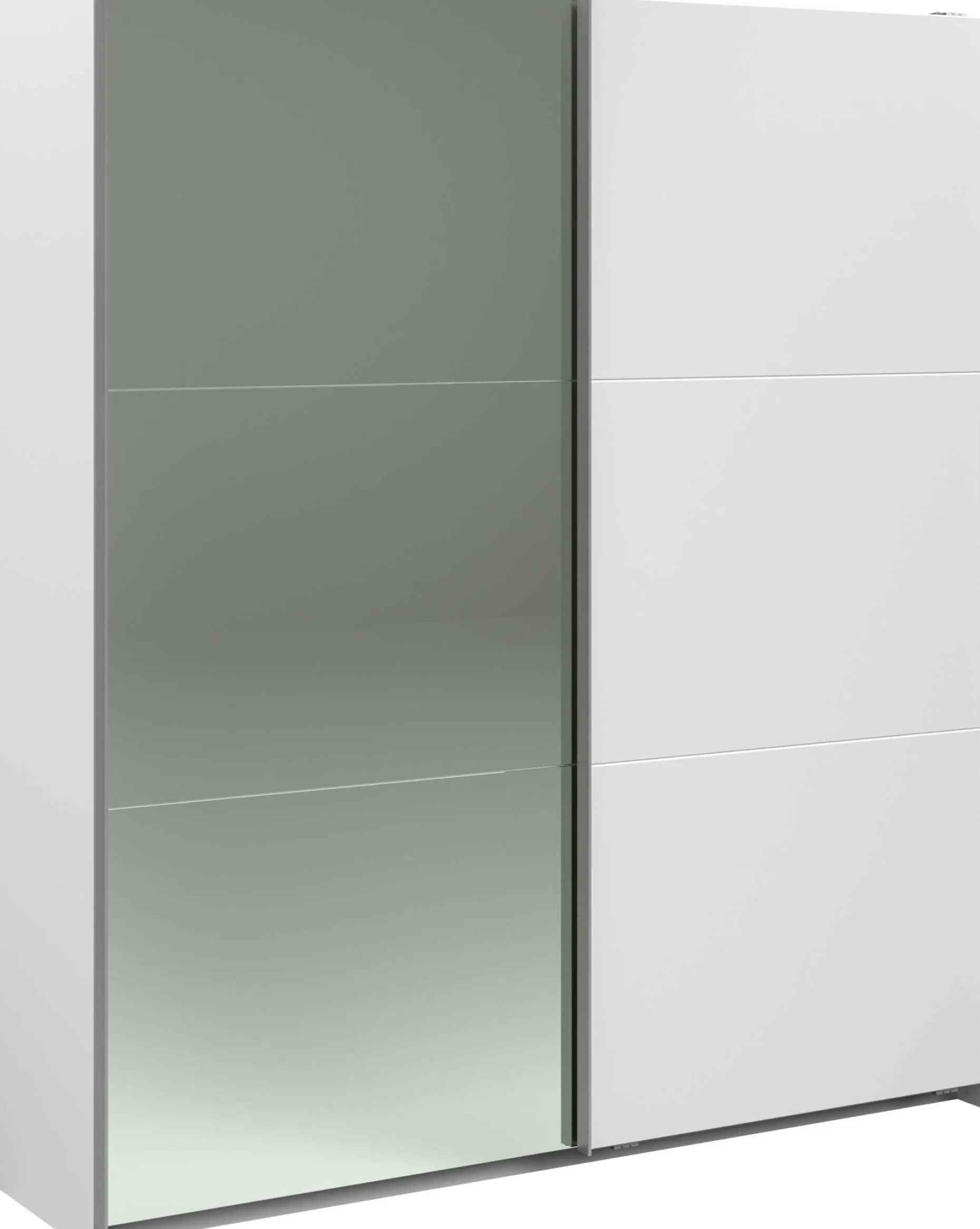 Kleiderschrank Swings - 178x59x203cm - mit Spiegel - 2 Türen - weiß