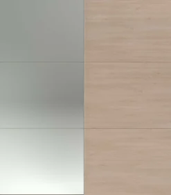 Kleiderschrank Swings - 178x59x203cm - mit Spiegel - 2 Türen - Eichendekor