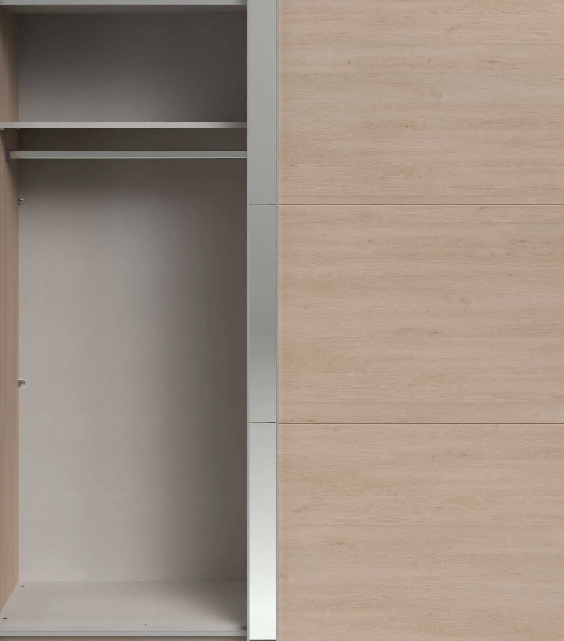 Kleiderschrank Swings - 178x59x203cm - mit Spiegel - 2 Türen - Eichendekor
