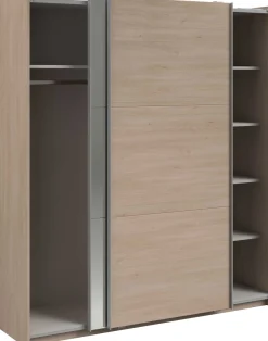 Kleiderschrank Swings - 178x59x203cm - mit Spiegel - 2 Türen - Eichendekor