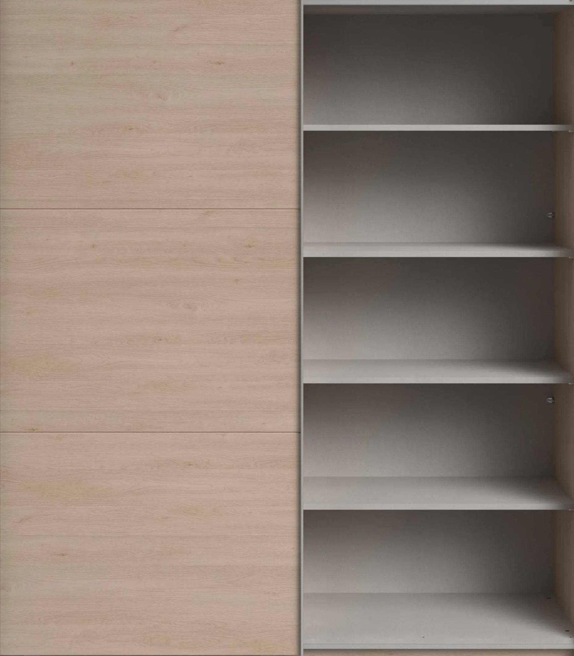 Kleiderschrank Swings - 178x59x203cm - mit Spiegel - 2 Türen - Eichendekor