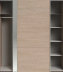 Kleiderschrank Swings - 178x59x203cm - mit Spiegel - 2 Türen - Eichendekor