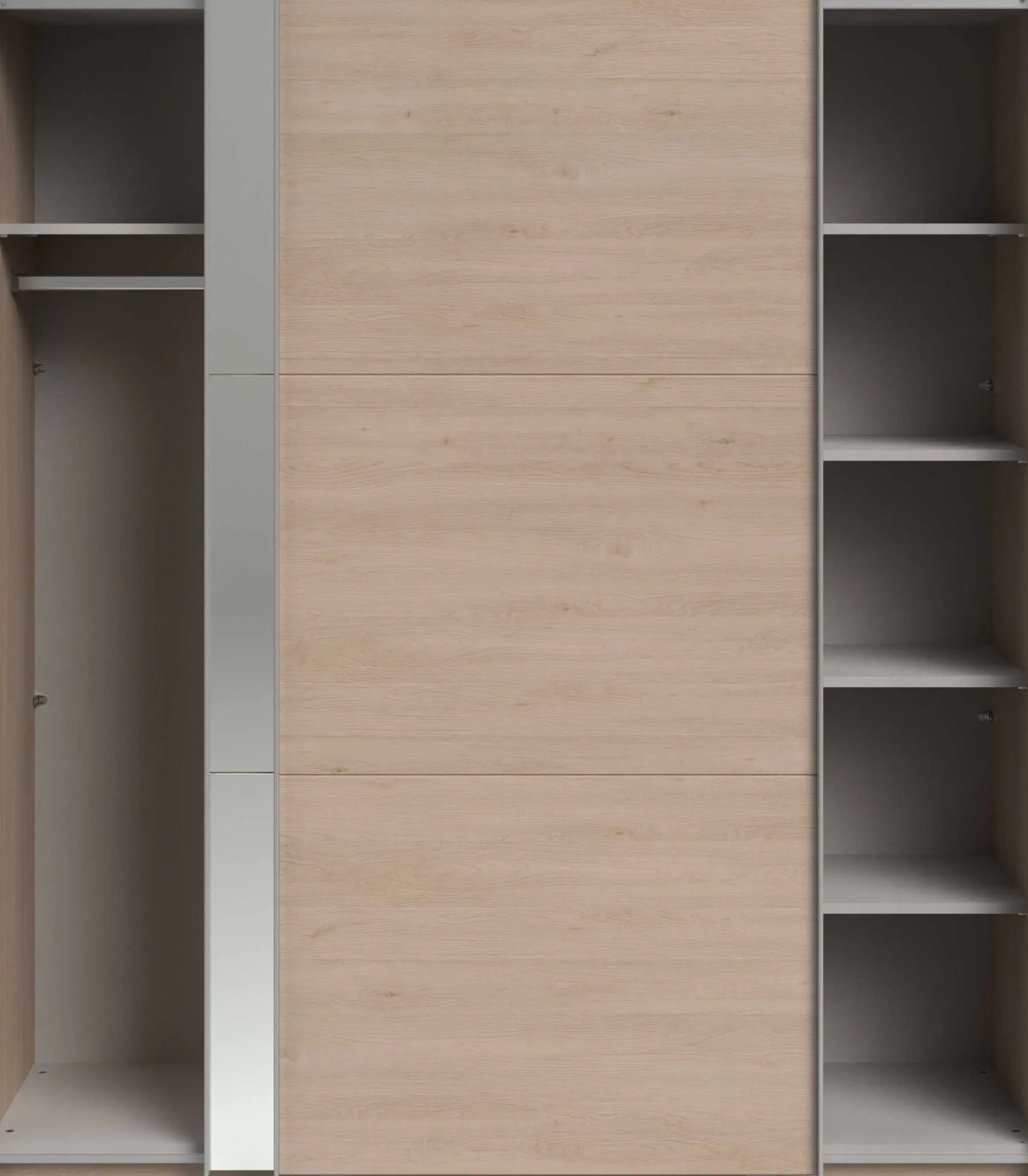 Kleiderschrank Swings - 178x59x203cm - mit Spiegel - 2 Türen - Eichendekor