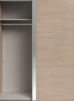Kleiderschrank Swings - 148x59x203cm - mit Spiegel - 2 Türen - Eichendekor