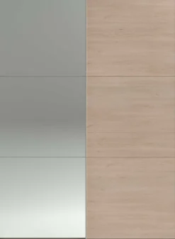 Kleiderschrank Swings - 148x59x203cm - mit Spiegel - 2 Türen - Eichendekor