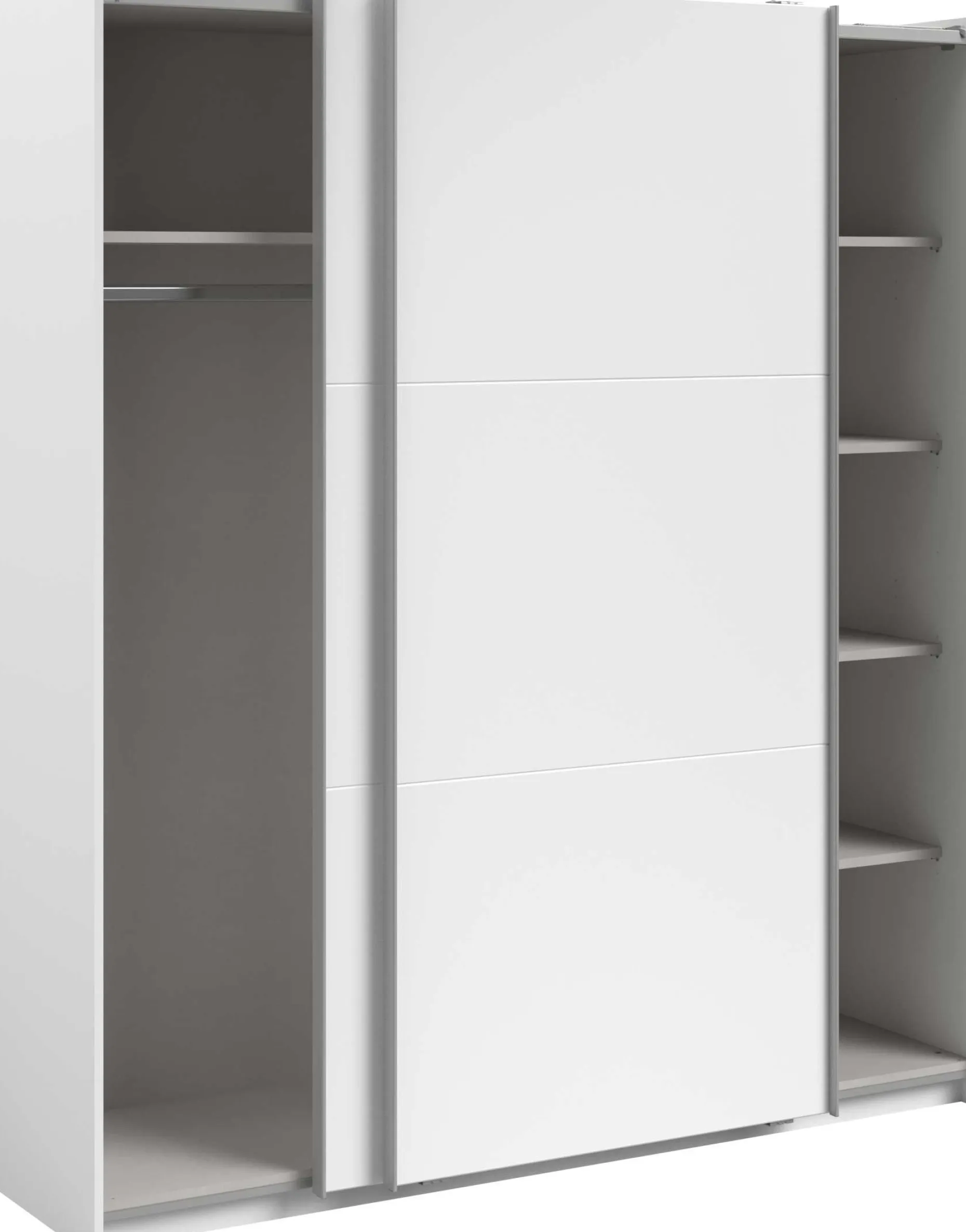 Kleiderschrank Swings - 178x59x203cm - 2 Türen - weiß