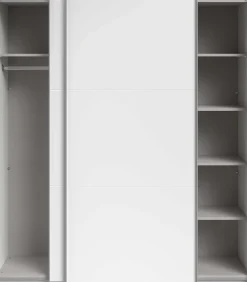 Kleiderschrank Swings - 178x59x203cm - 2 Türen - weiß