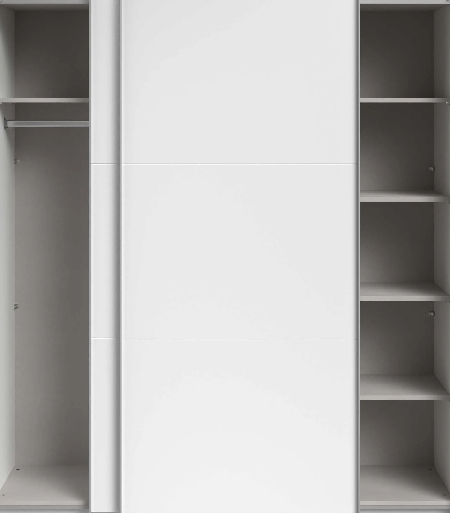 Kleiderschrank Swings - 178x59x203cm - 2 Türen - weiß