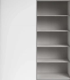 Kleiderschrank Swings - 178x59x203cm - 2 Türen - weiß
