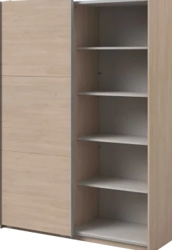 Kleiderschrank Swings - 148x59x203cm - 2 Türen - Eiche Dekor