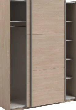 Kleiderschrank Swings - 148x59x203cm - 2 Türen - Eiche Dekor