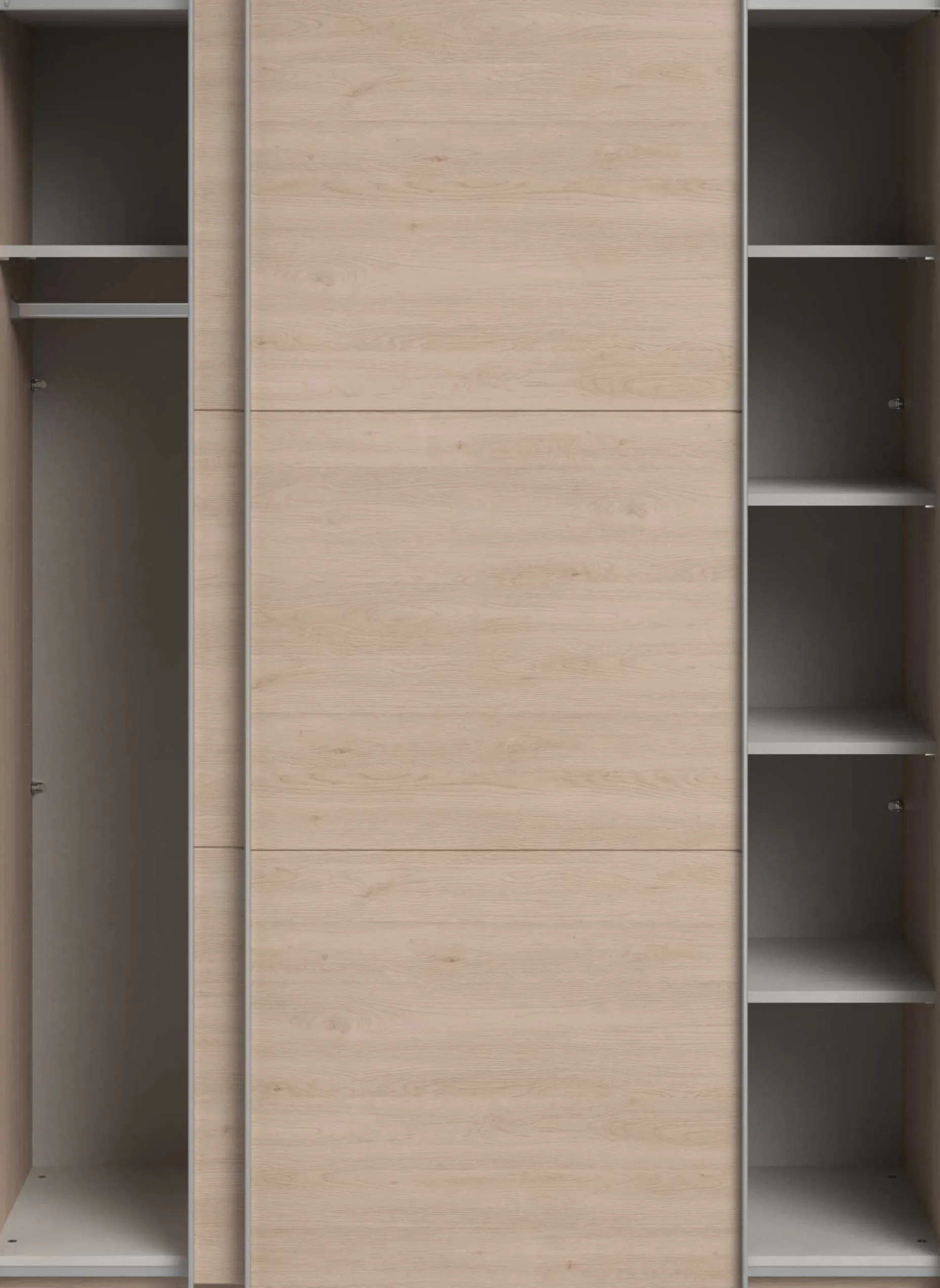 Kleiderschrank Swings - 148x59x203cm - 2 Türen - Eiche Dekor