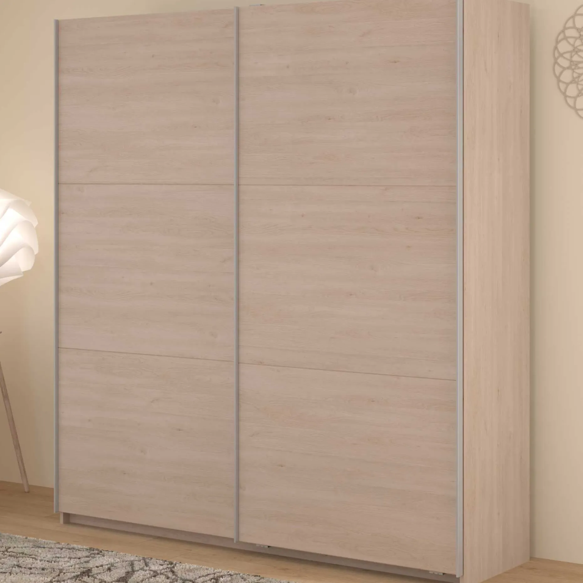 Kleiderschrank Swings - 178x59x203cm - 2 Türen - Eiche Dekor