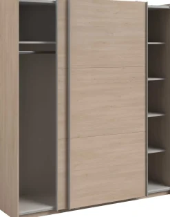 Kleiderschrank Swings - 178x59x203cm - 2 Türen - Eiche Dekor