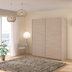 Kleiderschrank Swings - 178x59x203cm - 2 Türen - Eiche Dekor