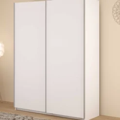 Kleiderschrank Swings - 148x59x203cm - 2 Türen - weiß