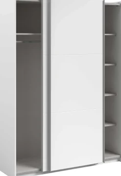 Kleiderschrank Swings - 148x59x203cm - 2 Türen - weiß