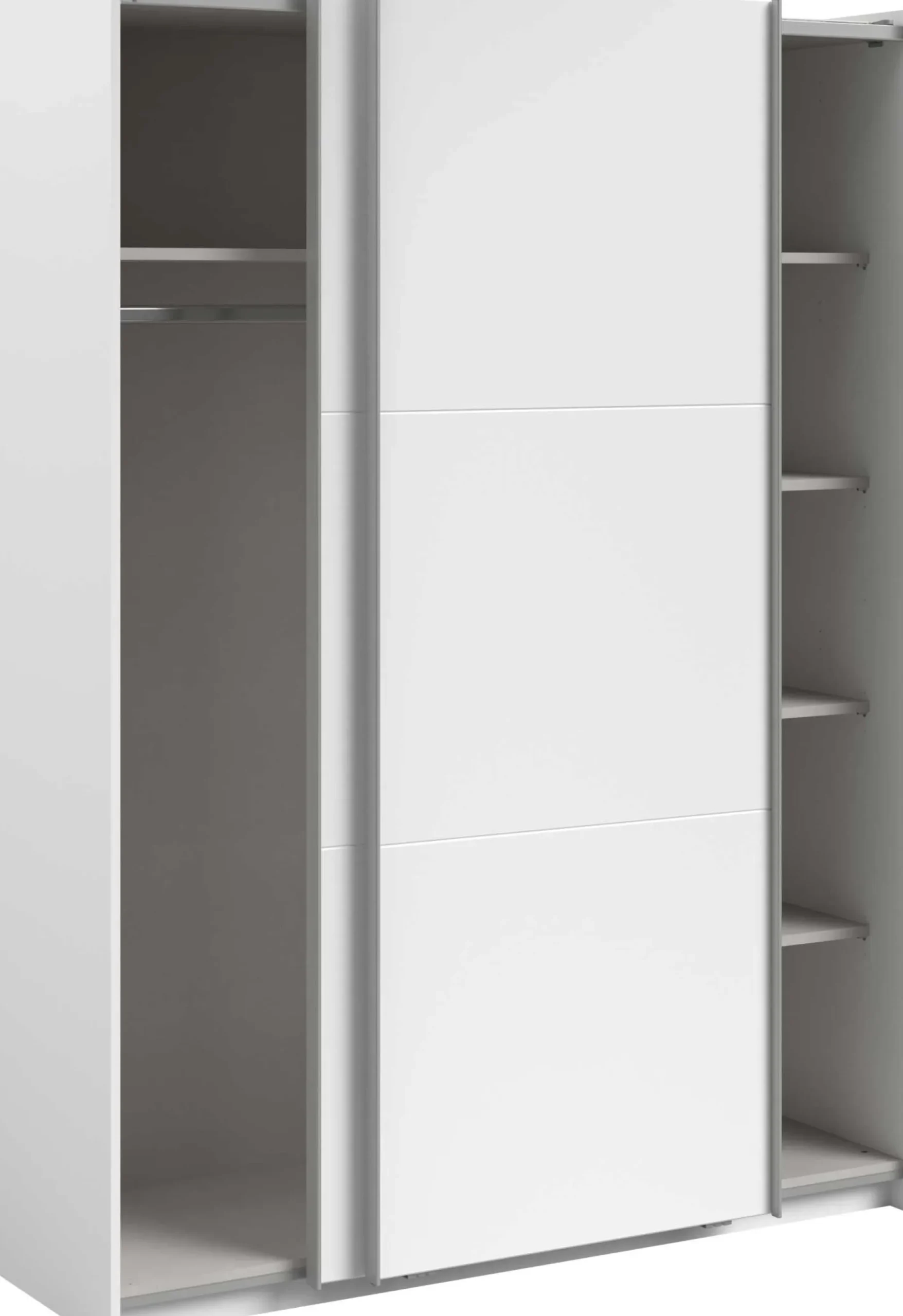 Kleiderschrank Swings - 148x59x203cm - 2 Türen - weiß