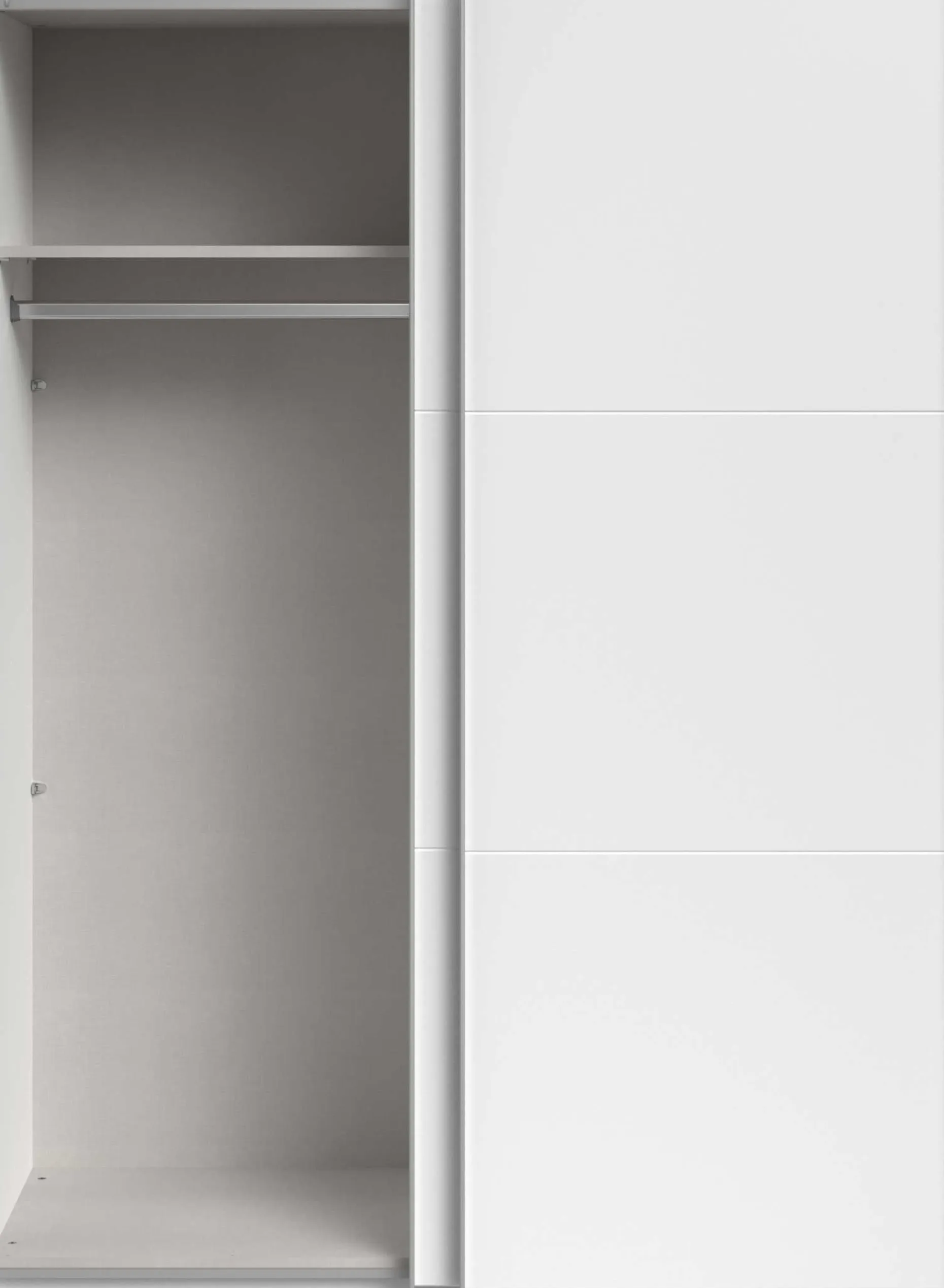 Kleiderschrank Swings - 148x59x203cm - 2 Türen - weiß