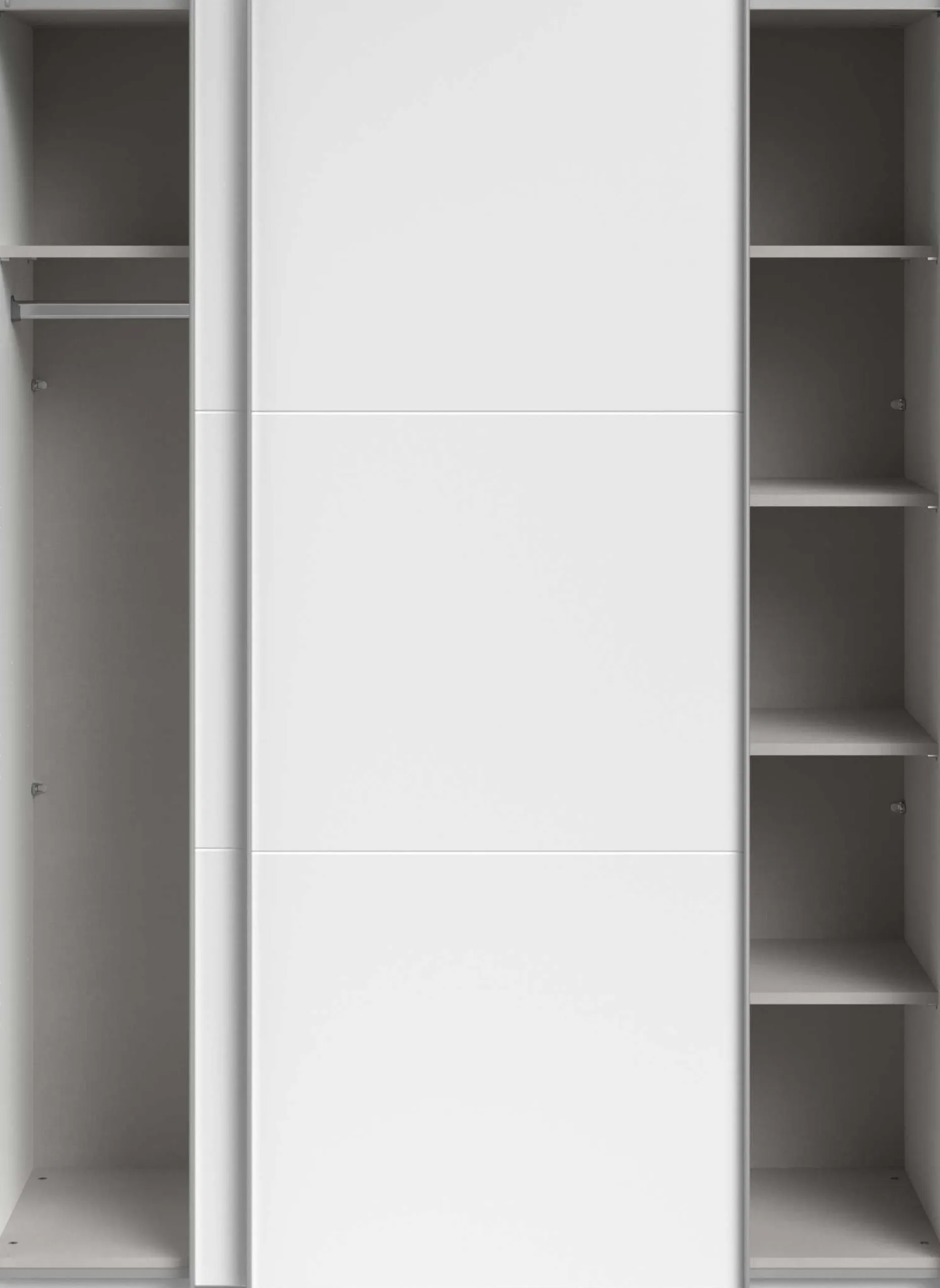 Kleiderschrank Swings - 148x59x203cm - 2 Türen - weiß