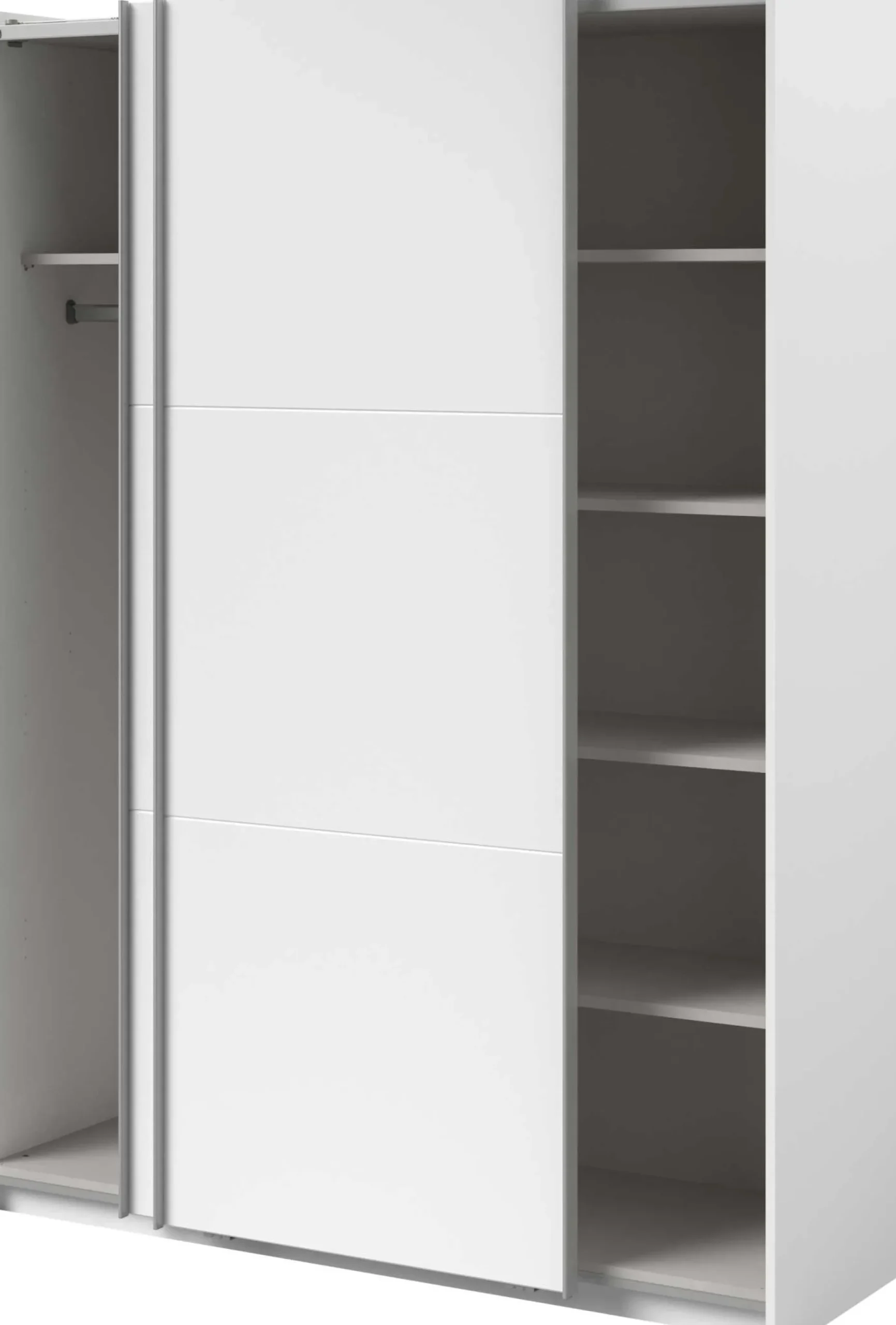 Kleiderschrank Swings - 148x59x203cm - 2 Türen - weiß