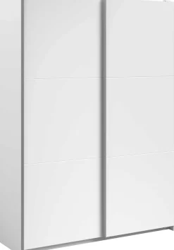Kleiderschrank Swings - 148x59x203cm - 2 Türen - weiß