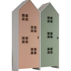 Kleiderschrank 2-teilig Casami Bruges - 115x37x172 cm - rosa/grün