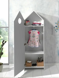 Kleiderschrank 2-teilig Casami - 115x37x172 cm - Weiß