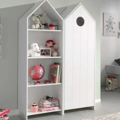 Kleiderschrank 2-teilig Casami - 115x37x172 cm - Weiß
