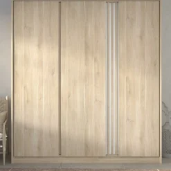 Kleiderschrank Tokio 185cm-Eiche Dekor/weiß