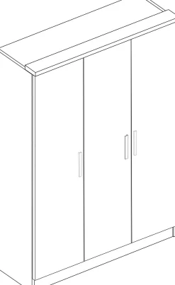 Kleiderschrank 3 Türen