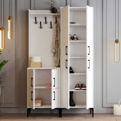 Emob Kleiderschrank - 150x35x200cm - 8 Türen -