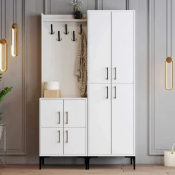 Emob Kleiderschrank - 150x35x200cm - 8 Türen -