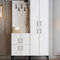 Emob Kleiderschrank - 150x35x200cm - 8 Türen -