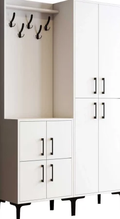 Emob Kleiderschrank - 150x35x200cm - 8 Türen -
