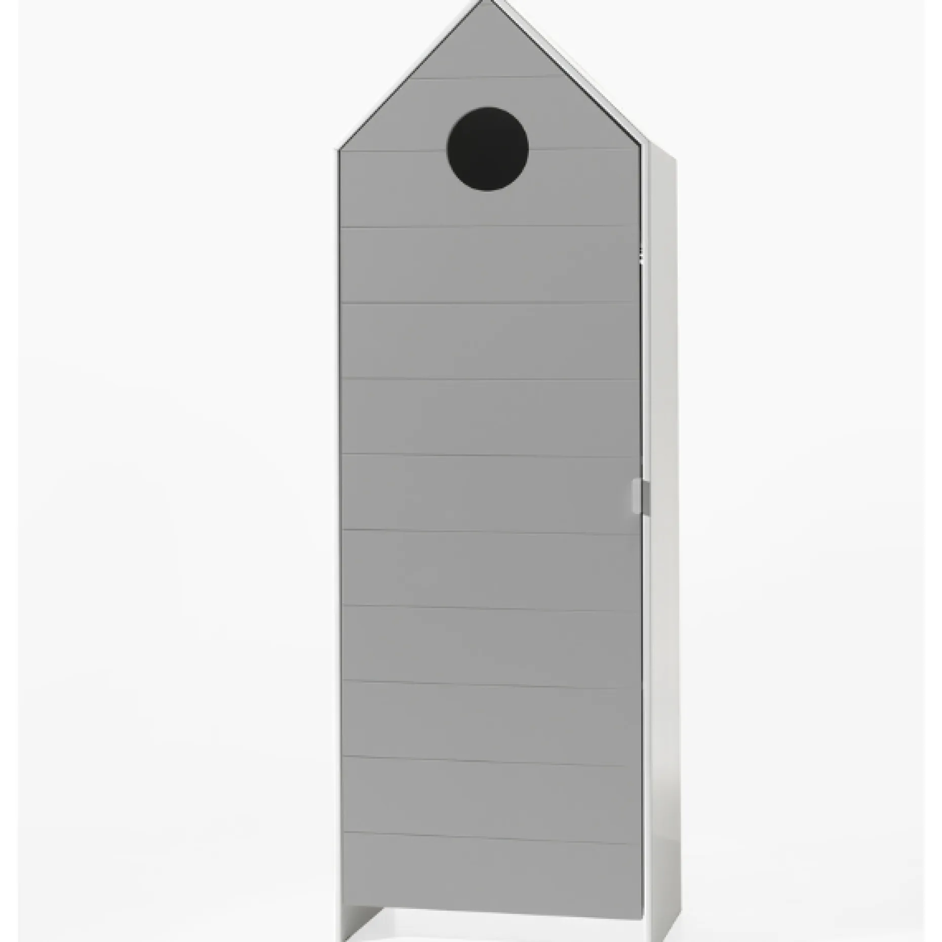 2 Kleiderschränke Bücherregal Casami - weiß/grau