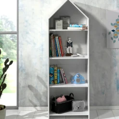 2 Kleiderschränke Bücherregal Casami - weiß/grau