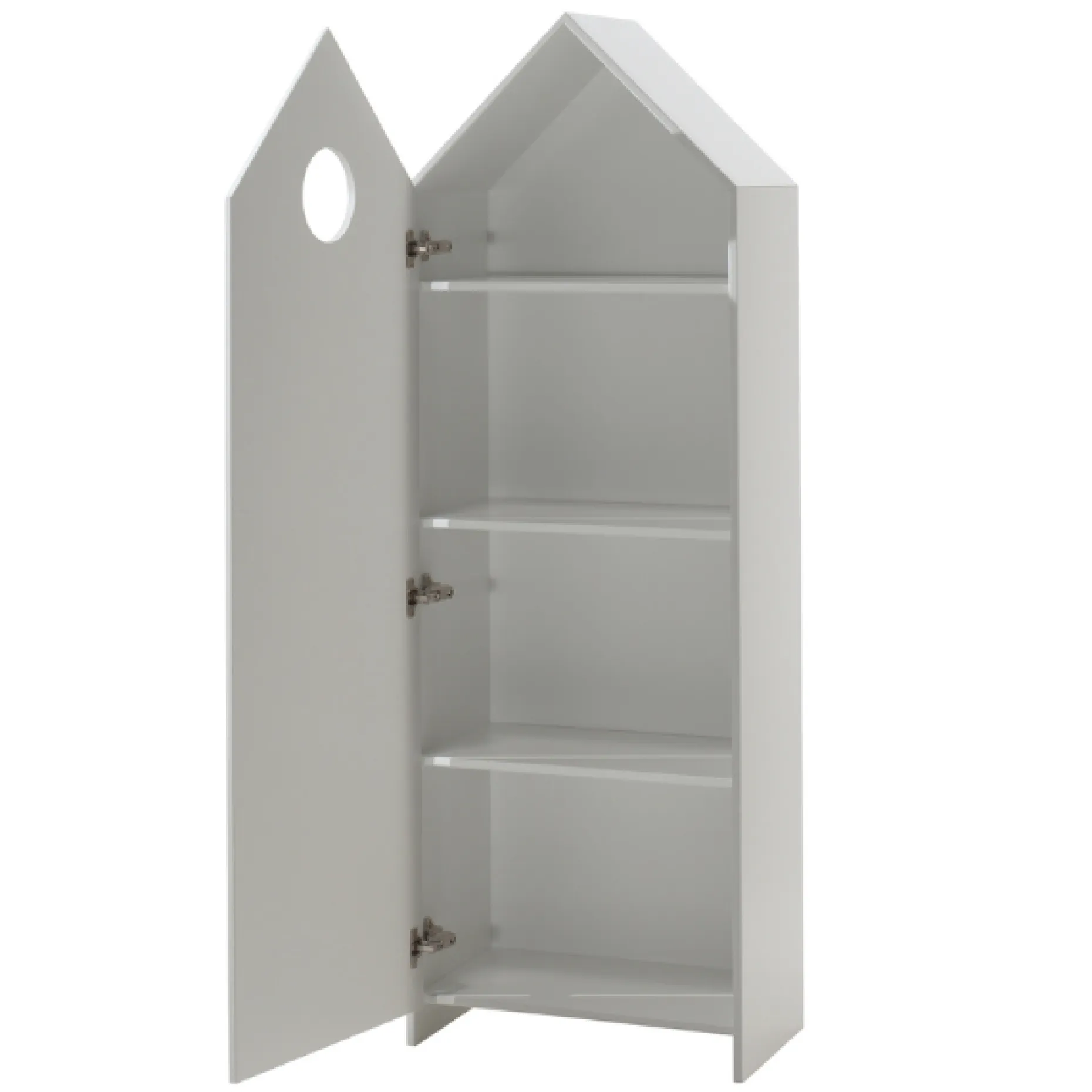 2 Kleiderschränke Bücherregal Casami - weiß