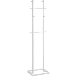 Kleiderständer mit 8 Haken - Weiß