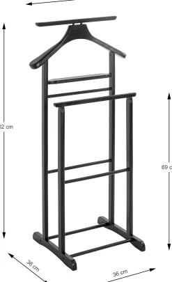 Kleiderständer mit Hosenbügel | Schwarzes Design
