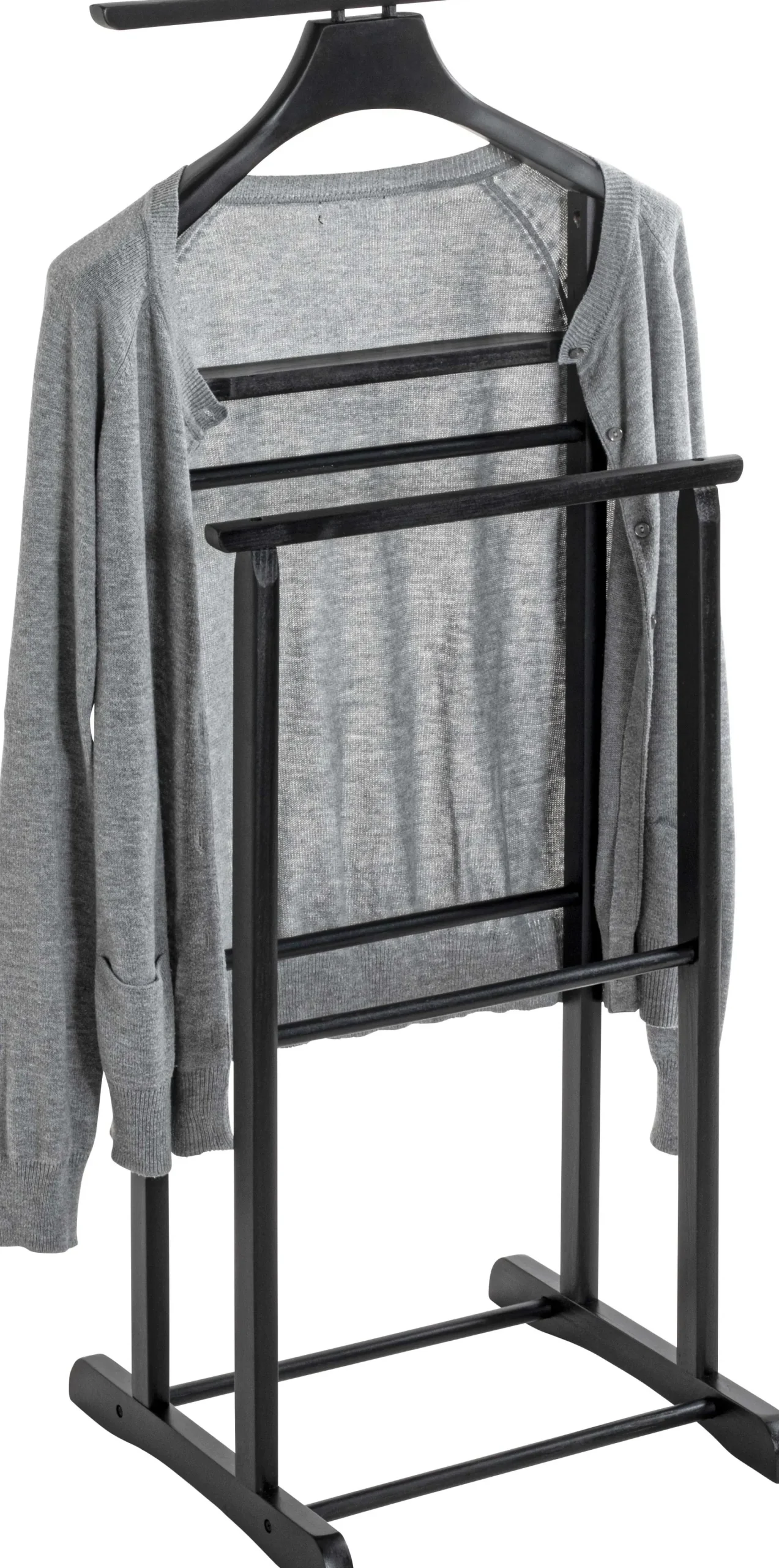 Kleiderständer mit Hosenbügel | Schwarzes Design
