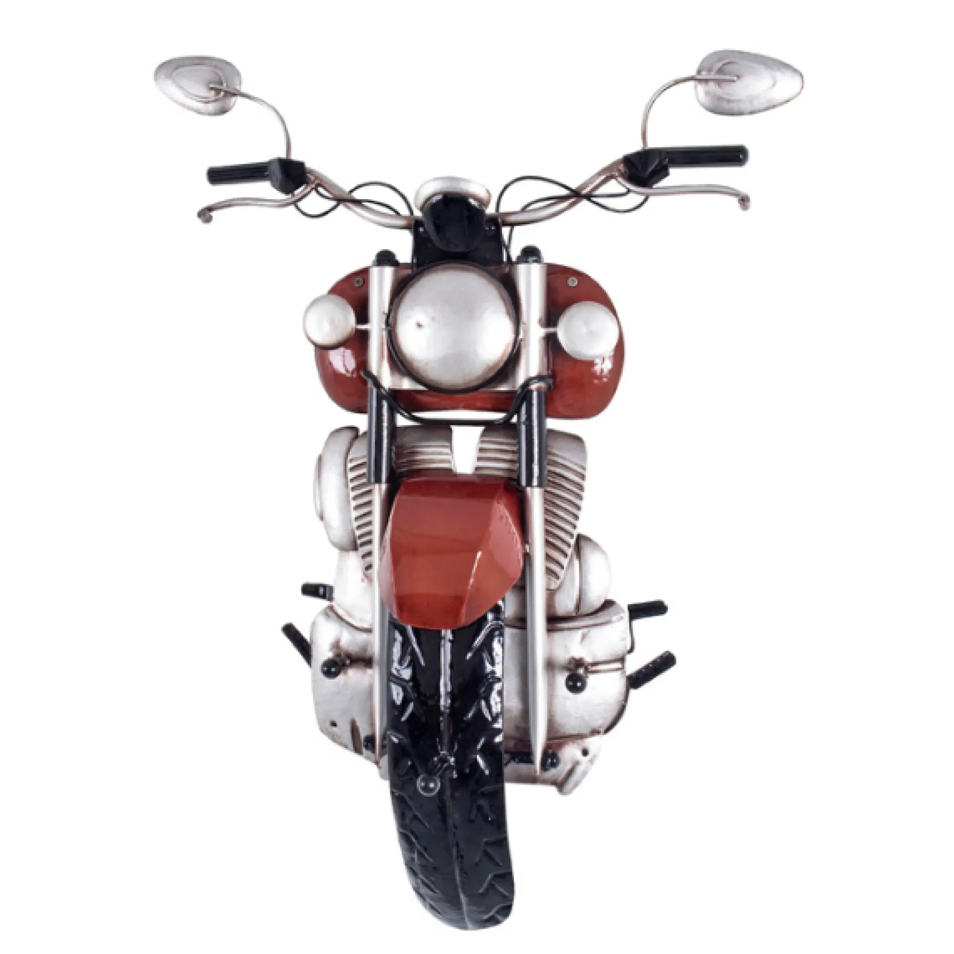 Kleiderständer Motor - 47x12x64 cm - Rot/Metall
