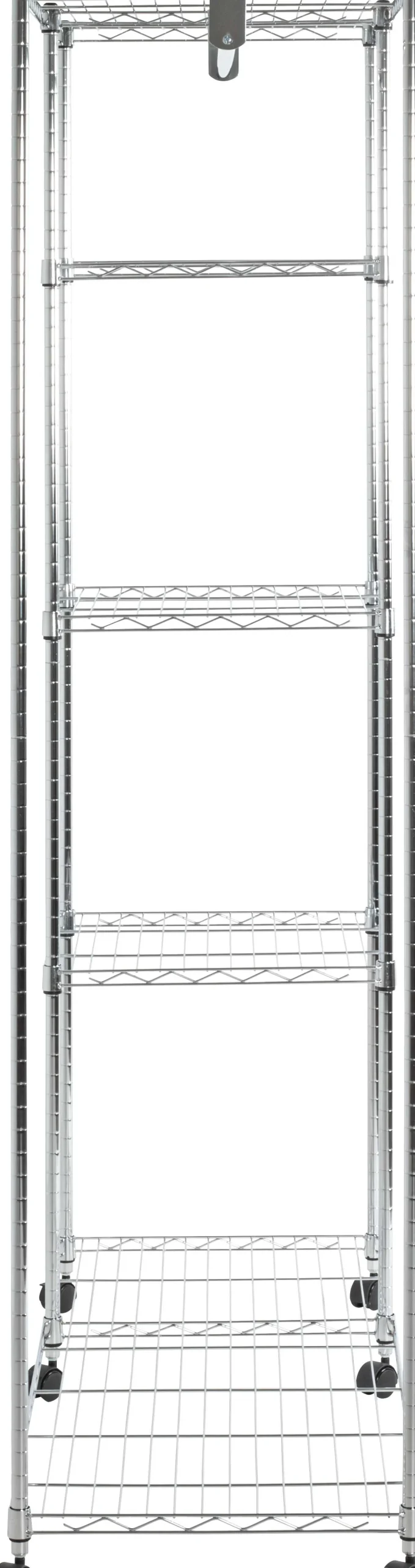 Kleiderwagen | 123 x 45 x 181 cm | Verchromter Stahl | Farbe Silber